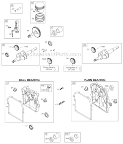 Page B Diagram and Parts List for 91200 0002-1385 Briggs and Stratton Engine